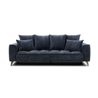 Sofa Belavio 3 osobowa 236x106 cm granatowy BEFAME