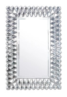 Lustro glamour Napoli 67/97cm wyszukane prostokątne z ramą z kryształkami w kształcie łez