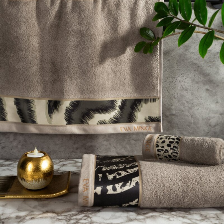 KOMPLET RĘCZNIKÓW EVA 24 46 X 36 X 7 CM CIEMNOBEŻOWY