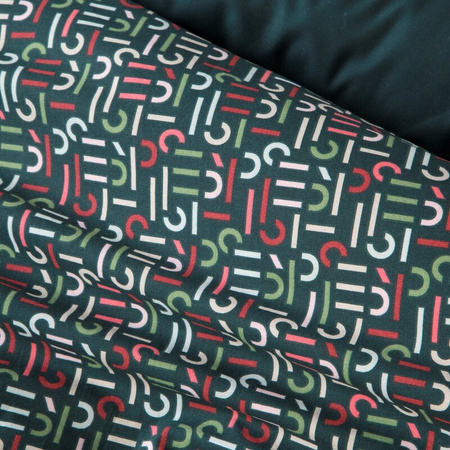 KOMPLET POŚCIELI ESPRIT 06 220 X 200 CM CIEMNOZIELONY