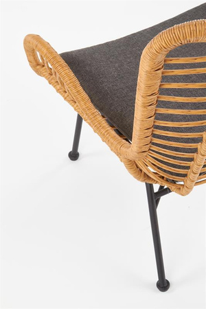 IKARO fotel czarny / naturalny / popielaty (1p=4szt)