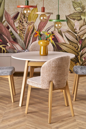 RUBEN stół kolor blat - kaszmir, nogi - naturalny (102-142x102x75 cm) (2p=1szt)