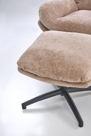 PESTO fotel z podnóżkiem / funkcja kołyski, beżowy