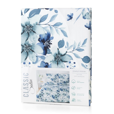 KOMPLET POŚCIELI SATYNOWEJ SPRING 54 220 X 200 CM NIEBIESKI
