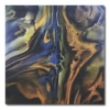 Obraz abstrakcyjny 50/50cm Złota droga ręcznie malowany na płótnie z wykorzystaniem żywicy epoksydowej