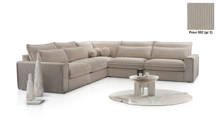 Narożnik modułowy do salonu Cecylia 309x309 cm - do salonu z poduchami