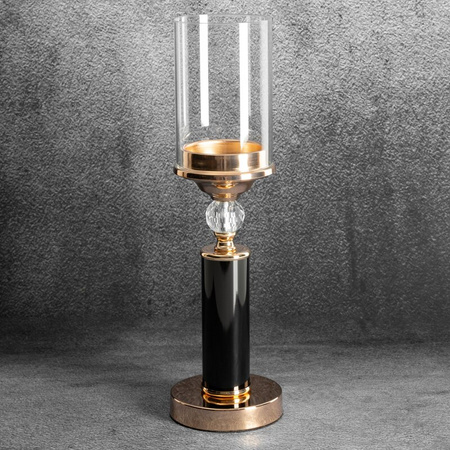 ŚWIECZNIK FI 12 X 42 CM ZŁOTY