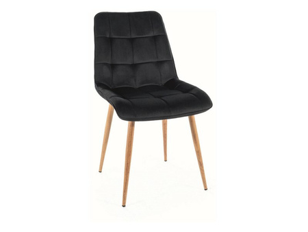 Zestaw 4 krzeseł Chic D Velvet czarny