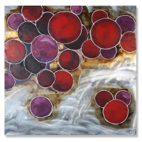 Obraz 100/100cm Korale ręcznie malowany na aluminium