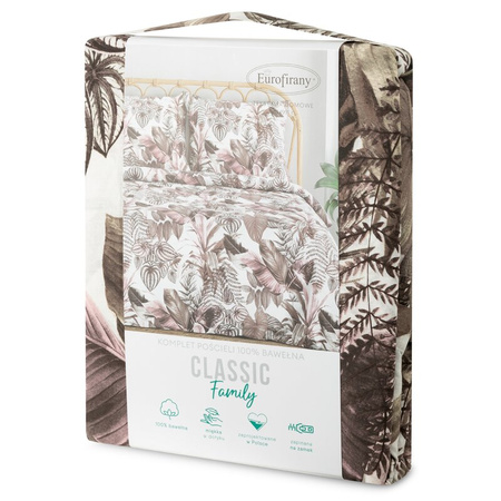 KOMPLET POŚCIELI BAWEŁNIANEJ DAVOS 220 X 200 CM FIOLETOWY