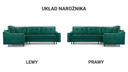 Narożnik AKITA 289x185 cm z funkcją spania