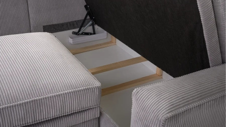 Narożnik TOLEDO U 378x195 cm z funkcją spania