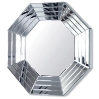 Lustro ośmiokątne Fantuzzi 100/100cm w dekoracyjnej lustrzanej ramie