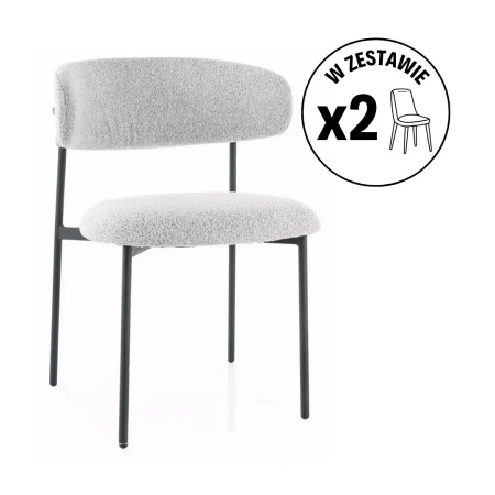 Zestaw 2 krzeseł Elton beżowy