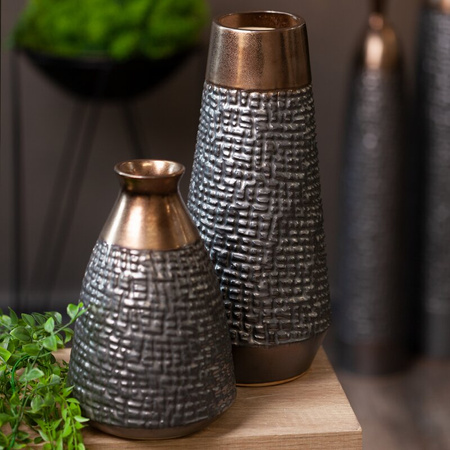 WAZON DEKORACYJNY MORENA (10) FI 17 X 32 CM STALOWY