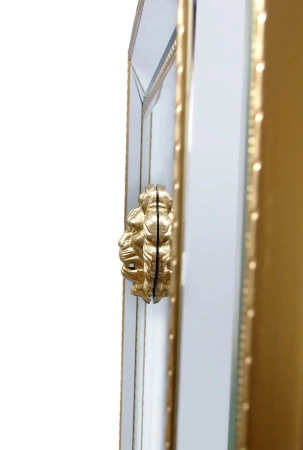 Lustro Sharon 180/90cm glamour złote w formie prostokąta