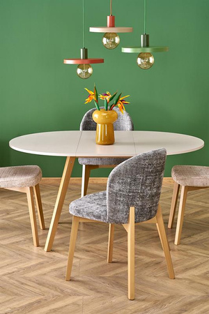 RUBEN stół kolor blat - kaszmir, nogi - naturalny (102-142x102x75 cm) (2p=1szt)