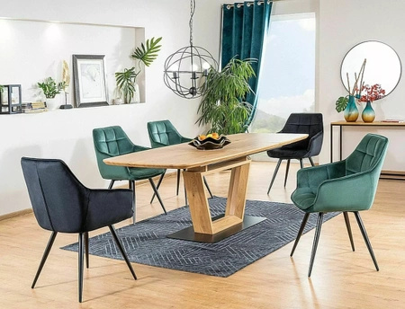 Zestaw 2 krzeseł Lilia Velvet zielony