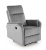 CROCUS fotel wypoczynkowy z funkcją elektrycznego rozkładania, popielaty (1p=1szt)