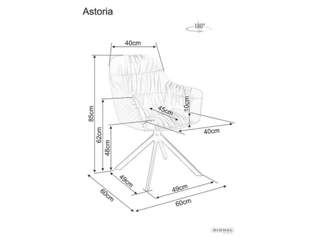 Zestaw 2 krzeseł Astoria II Velvet czarny