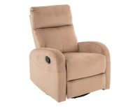 Fotel rozkładany Olimp Velvet beżowy