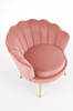 AMORINITO fotel wypoczynkowy jasny różowy / złoty