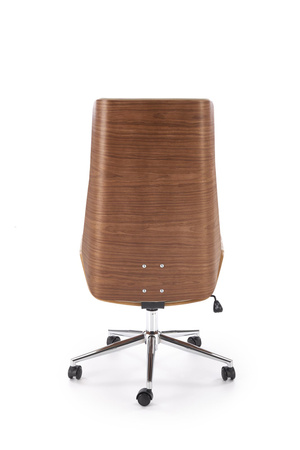 Fotel gabinetowy Webster orzechowy beżowy - tapicerowany do gabinetu