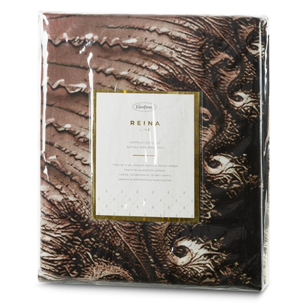 KOMPLET POŚCIELI SATYNOWEJ REINA 18 220 X 200 CM BRĄZOWY