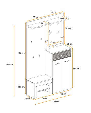 Garderoba Gustavo II + Poduszka