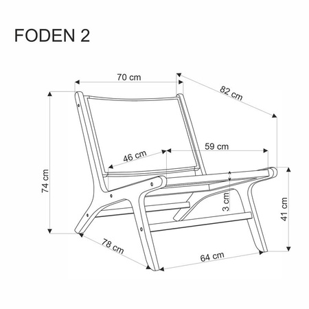 FODEN 2 fotel wypoczynkowy, naturalny (1p=1szt)