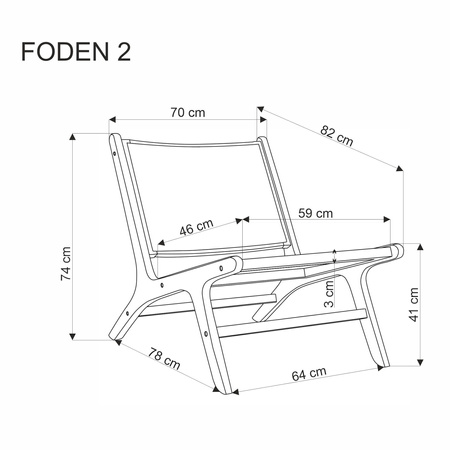 FODEN 2 fotel wypoczynkowy, naturalny (1p=1szt)