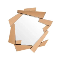 Lustro Polini 102/123cm nowoczesne, złote w greckim stylu OUTLET