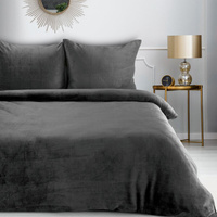 KOMPLET POŚCIELI FLANO 2 220 X 200 CM STALOWY