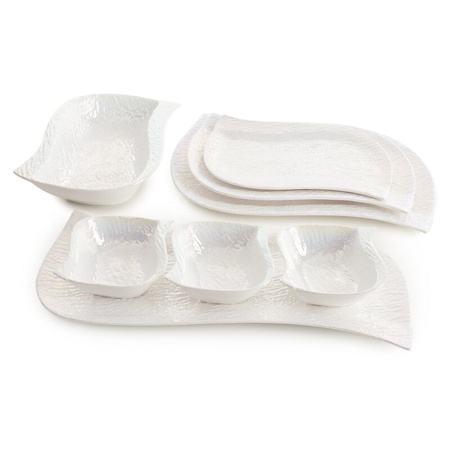 PATERA DEKORACYJNA NINA (01) 27 X 28 X 30 CM PERŁOWY