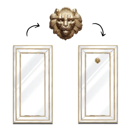 Lustro Sharon 180/90cm glamour złote w formie prostokąta