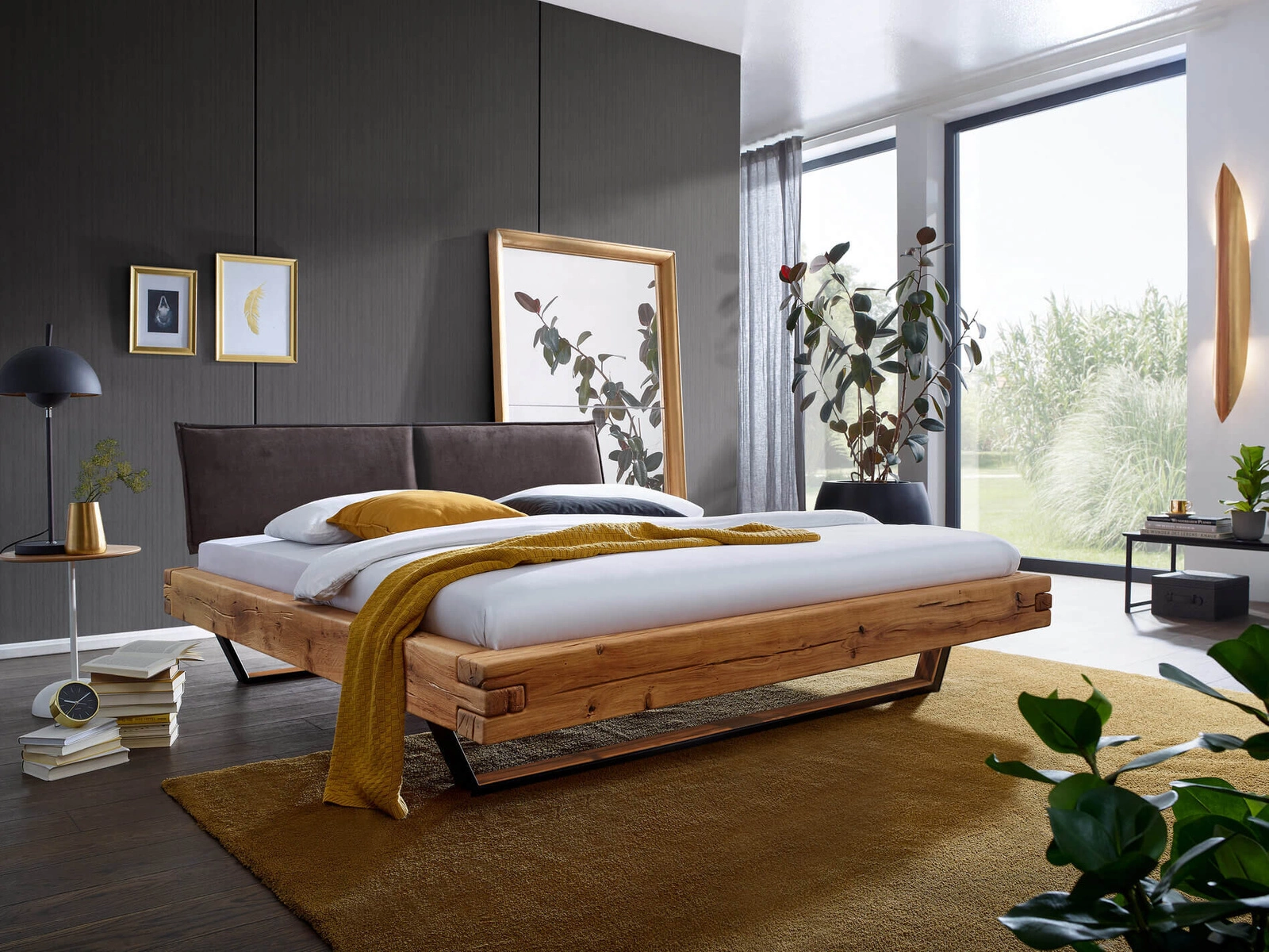 Łóżko w stylu skandynawskim w sklepie meblowym Comodivo