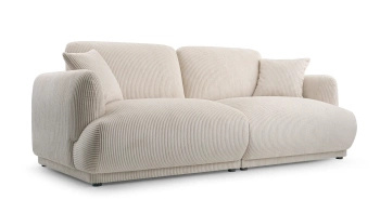 Nowoczesna sofa do salonu Chacco 206x102 cm z poduchami, tapicerowane plecy