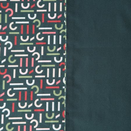 KOMPLET POŚCIELI ESPRIT 06 220 X 200 CM CIEMNOZIELONY