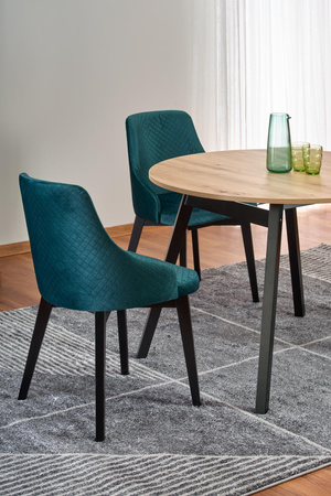 RUBEN stół kolor blat - dąb artisan, nogi - czarny (102-142x102x75 cm) (2p=1szt)