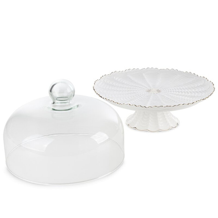 PATERA DEKORACYJNA GAIA (08) O 30 X 27 CM KREMOWY