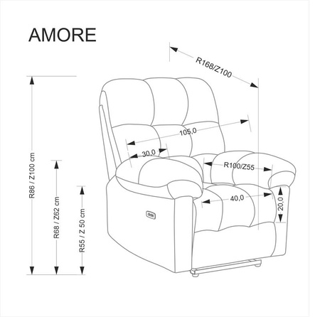 AMORE fotel wypoczynkowy beżowy (1p=1szt)