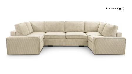 Narożnik TOLEDO U 378x195 cm z funkcją spania