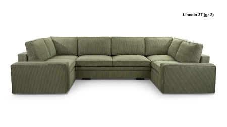 Narożnik TOLEDO U 378x195 cm z funkcją spania