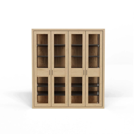 Elegancka biblioteczka 4-drzwiowa 206 cm Ambasador