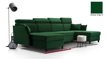 Narożnik MORIS U 296x161 cm z funkcją spania