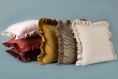 POSZEWKA VELVET 25 45 X 45 CM BORDOWY