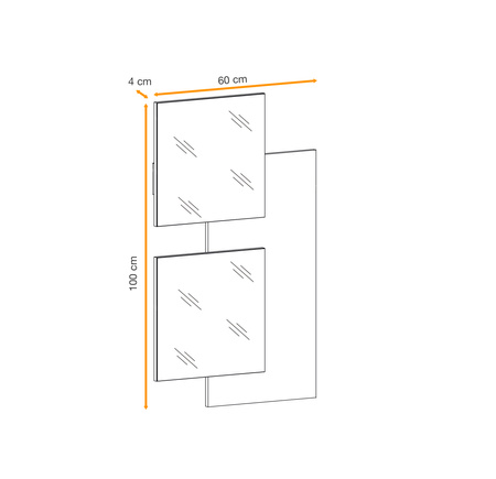 Panel z lustrem Easy Typ 01