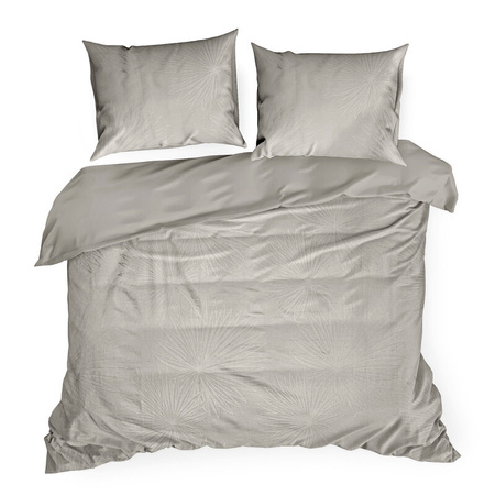 KOMPLET POŚCIELI ŻAK 220 X 200 CM SZAROBEŻOWY
