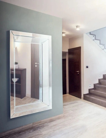 Lustro klasyczne Tetyda 90/180cm prostokątne w prostej fazowanej ramie