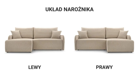 Narożnik MIRABELLA 198x150 cm z funkcją spania